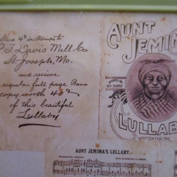 FINAL SALE Leaving Poshmark! Framed paper copy of Rare Aunt Jemima Lullaby - Picture 2 of 6